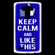 Coque Personnalisée Lg G4 Keep Calm Like This Bleu