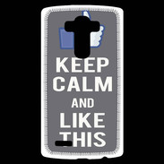 Coque Personnalisée Lg G4 Keep Calm Like This Gris