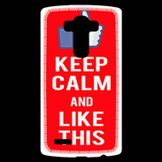 Coque Personnalisée Lg G4 Keep Calm Like This Rouge
