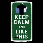 Coque Personnalisée Lg G4 Keep Calm Like This Vert