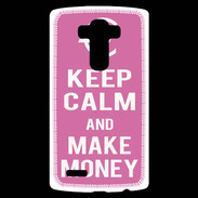 Coque Personnalisée Lg G4 Keep Calm Make money Rose