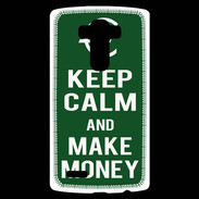Coque Personnalisée Lg G4 Keep Calm Make money Vert