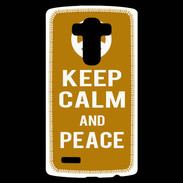 Coque Personnalisée Lg G4 Keep Calm Peace Orange