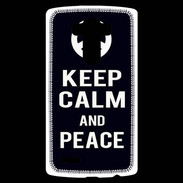 Coque Personnalisée Lg G4 Keep Calm Peace Noir