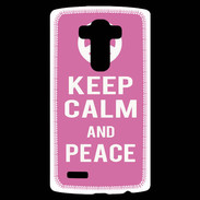 Coque Personnalisée Lg G4 Keep Calm Peace Rose