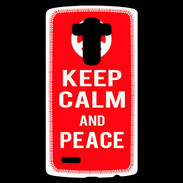 Coque Personnalisée Lg G4 Keep Calm Peace Rouge