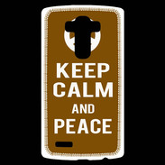 Coque Personnalisée Lg G4 Keep Calm Peace Marron