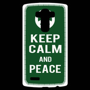 Coque Personnalisée Lg G4 Keep Calm Peace Vert