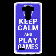 Coque Personnalisée Lg G4 Keep Calm Play games Bleu