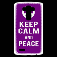 Coque Personnalisée Lg G4 Keep Calm Peace Violet