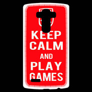 Coque Personnalisée Lg G4 Keep Calm Play games Rouge