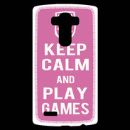Coque Personnalisée Lg G4 Keep Calm Play games Rose