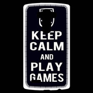 Coque Personnalisée Lg G4 Keep Calm Play games Noir