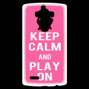 Coque Personnalisée Lg G4 Keep Calm Play on Rose