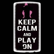 Coque Personnalisée Lg G4 Keep Calm Play on Noir