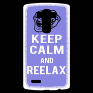 Coque Personnalisée Lg G4 Keep Calm Reelax Bleu