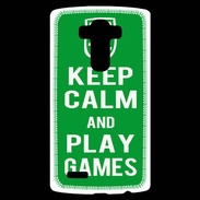 Coque Personnalisée Lg G4 Keep Calm Play games Vert