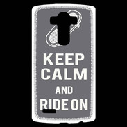 Coque Personnalisée Lg G4 Keep Calm Ride on Gris
