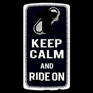 Coque Personnalisée Lg G4 Keep Calm Ride on Noir