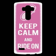 Coque Personnalisée Lg G4 Keep Calm Ride on Rose