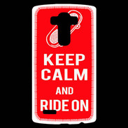 Coque Personnalisée Lg G4 Keep Calm Ride on Rouge