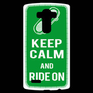 Coque Personnalisée Lg G4 Keep Calm Ride on Vert