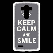 Coque Personnalisée Lg G4 Keep Calm Smile Gris