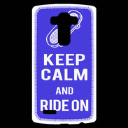Coque Personnalisée Lg G4 Keep Calm Ride on Bleu