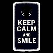 Coque Personnalisée Lg G4 Keep Calm Smile Noir
