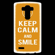 Coque Personnalisée Lg G4 Keep Calm Smile Orange