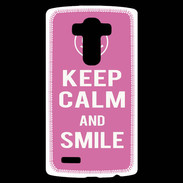 Coque Personnalisée Lg G4 Keep Calm Smile Rose