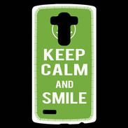 Coque Personnalisée Lg G4 Keep Calm Smile Vert