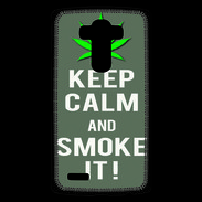 Coque Personnalisée Lg G4 Keep Calm Smoke it Gris