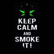 Coque Personnalisée Lg G4 Keep Calm Smoke Noir