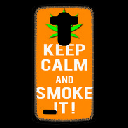 Coque Personnalisée Lg G4 Keep Calm Smoke it Orange