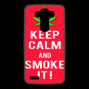 Coque Personnalisée Lg G4 Keep Calm Smoke Rouge