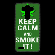 Coque Personnalisée Lg G4 Keep Calm Smoke it Kaki