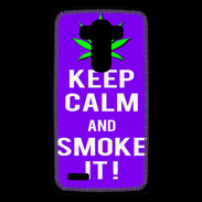 Coque Personnalisée Lg G4 Keep Calm Smoke it Violet