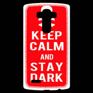 Coque Personnalisée Lg G4 Keep Calm Stay dark Rouge