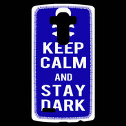 Coque Personnalisée Lg G4 Keep Calm Stay dark Bleu