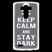 Coque Personnalisée Lg G4 Keep Calm Stay dark Gris
