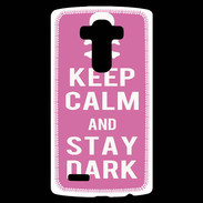 Coque Personnalisée Lg G4 Keep Calm Stay dark Rose