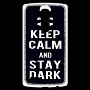 Coque Personnalisée Lg G4 Keep Calm Stay dark Noir
