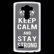 Coque Personnalisée Lg G4 Keep Calm Stay strong Gris