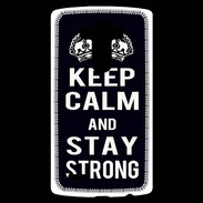 Coque Personnalisée Lg G4 Keep Calm Stay strong Noir