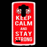 Coque Personnalisée Lg G4 Keep Calm Stay Strong Rouge