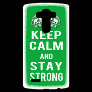 Coque Personnalisée Lg G4 Keep Calm Stay strong Vert