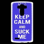 Coque Personnalisée Lg G4 Keep Calm Suck me Bleu