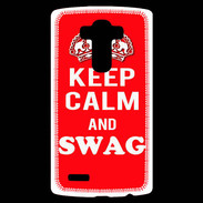 Coque Personnalisée Lg G4 Keep Calm Swag Rouge