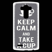 Coque Personnalisée Lg G4 Keep Calm Take a cup Gris